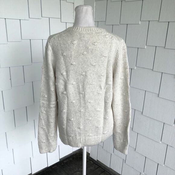 Lucky Brand Bobble Crew Neck Sweater Oatmeal Grey Women's - Picture 5 of 5